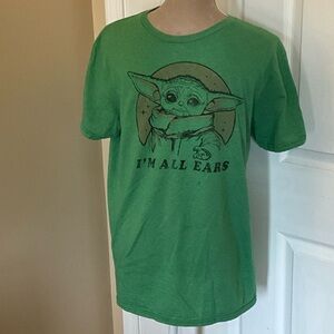 Green Star Wars Yoda T-Shirt with Character Print